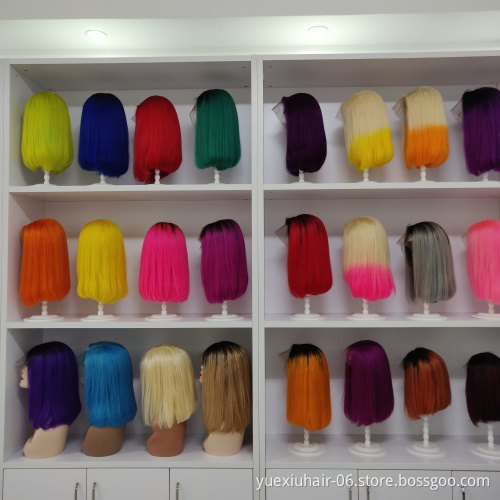 cheap wholesale indian brazilian cuticle aligned 100% human  raw Remy Virgin straight curly lace closure front bob wigs vendor